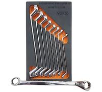 VORX Lot de 8 clés polygonales double face en acier CRV - Forgé à 6 x 7 à 20 x 22 mm - Livré dans un plateau en mousse EVA - 1 % de la valeur de vente sera reversé à l'hôpital