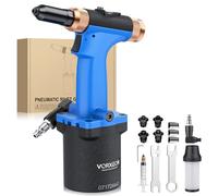 VORXEON Riveteuse Pneumatique Super Léger 1.1kg pour RIVETS 2.4mm(3/32")3.2mm (1/8")4mm (5/32")4.8mm (3/16") Pistolet à Riveter à Air Hydraulique 1/8 NPT (1000KGF)