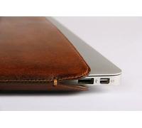 Vorya MacBook Air 27,9 cm Premium Marron clair Cowboy véritable Cuir Naturel Housse de protection Coque
