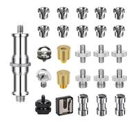 Voryiot Lot de 26 vis d'adaptateur pour trépied d'appareil photo - Vis filetées de 1/4" à 3/8" pour tête sphérique, monopode, trépied, plaques à dégagement rapide