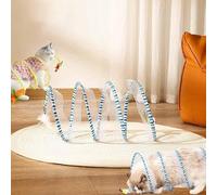 Voryzel Cat Tunnel, Vorylix Cat Toy, Voryzel Spiral Cat Tunnel with Wear and Bite Resistant,Vorylix Cat Toy, Folded Cat Tunnel Spiral Tunnel Toy S Type Large (#E)