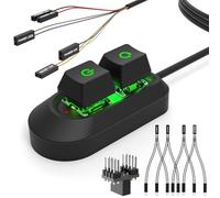 VORZOKISPL Bouton d'alimentation externe à distance avec câble de 200 cm, commutateur de bureau répartiteur ON OFF Reset SW HDD LED PC bouton d'alimentation pour ordinateur carte mère arrêt en un clic