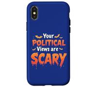 Vos opinions politiques sont effrayantes, drôle jeu de mots d'Halloween Coque pour iPhone X/XS