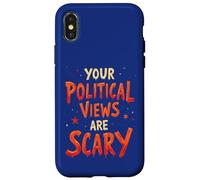 Vos opinions politiques sont effrayantes, drôles de jeu de mots d'Halloween Coque pour iPhone X/XS