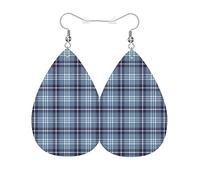 Vosach Boucles d'oreilles géométriques tendance en similicuir noir et blanc avec diamants géométriques pour mariage, boucles d'oreilles en forme de larme, bijoux pour femmes et amies de mariée