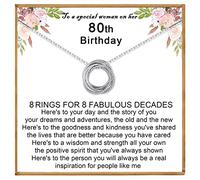 VOSAP Cadeau d'anniversaire pour femme, cadeau d'anniversaire pour meilleures amies, collier en argent sterling, bijoux pour 30, 40, 50, 60, 70 ans, maman, Argent sterling