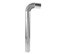 VOSAREA 1 ensemble Tuyau Évacuation Flexible Acier Inoxydable pour Poêle de Tuyau avec Coude pour Installation Facile et Pratique