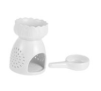 VOSAREA 1 Pc bougeoir brûleur d'aromathérapie brûleurs diffuseur brûleur à Cire électrique lumière Fond Decoration Fete patisdecor Décoration de Bureau Porte- Porcelaine Blanche