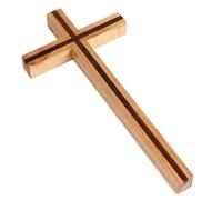 VOSAREA 1 Pc Croix Stuffers Décoration Murale Croisée Chrétiens Art Mural Cadeau Religieux Décor De Mur D'église Ornement Déglise Suspendus Antique Bois Rural
