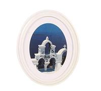 VOSAREA 10 Cadre d'affiche Cadre Photo Rétro Photo Rond Ovale Décor Collages De s s Vintage Uniques Outils en Bois Blanche Rond 4X Ancien