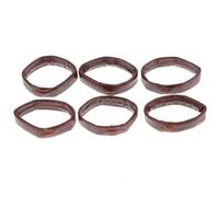 VOSAREA 10 Pièces Bagues de Montre en Cuir Véritable Marron, Passants de Bracelet de Montre Classiques, Design Antidérapant, Faciles à Installer