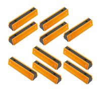 VOSAREA 10 Pièces Balise Réfléchissante pour Allée, Polycarbonate | Marquage Multi-angle, Usage pour Parkings et Chemins Piétons, Tous Temps, Structure Réfléchissante