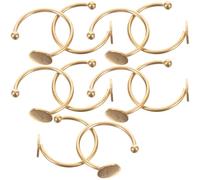 VOSAREA 10 Pièces Base Bague Réglable en Acier Inoxydable Or Surface Lisse, pour Création de Bijoux DIY et Loisirs Créatifs