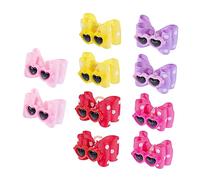 VOSAREA 10 pièces Lot de Barrettes à Nœud pour Animaux Pinces Décoratives Colorées pour Chiens et Chats Accessoires Mignons pour Toilettage et Fêtes