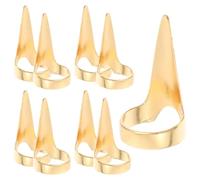 VOSAREA 10 Pièces Outils de Séparation de Cheveux en Alliage de Zinc Léger Surface Lisse Anneaux de Coiffure Or pour Salon et Tressage Facile