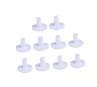 VOSAREA 10 Pièces Tee de Golf en Caoutchouc pour Tapis D'entraînement | Extra Large Base Couleur Blanche, Tapis de Practice Stable, Usage Autonome
