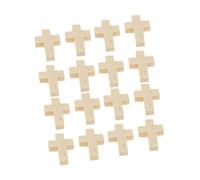 VOSAREA 100 Pcs Pendentifs En Bois En Forme De Croix Pour Bricolage - Charms Idéaux Pour Création De Bracelets - Colliers Et Boucles D'Oreilles Accessoires De Bijoux