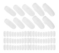 VOSAREA 100 Pièces de Conseils D'ongles pour Entraînement Surface Lisse en Abs, Main Mécanique Flexible pour Pratiquer le Nail Art et Afficher les Couleurs