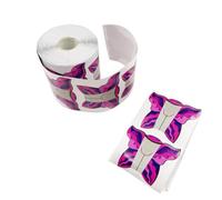 VOSAREA 100 Pièces Formes à Ongles en Papier Or pour Extension D’ongles, Accessoires pour Nail Art Guide Pratique pour Gel Acrylique UV
