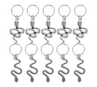 VOSAREA 10pièces Lot de Charms Serpent pour Dreadlocks Alliage de Zinc Accessoires de Cheveux pour Femmes Décorations Tressage Confortables et Tendances DIY