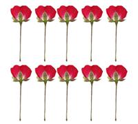 VOSAREA 12 Pièces de Boutons de Rose Séchée pour Décoration, Fleurs Pressées Naturelles, pour Art Corporel et Cadres Photo, Style Vivant et Réaliste