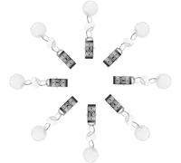 VOSAREA 12 Pièces de Poids pour Nappe en Cristal avec Pinces en Métal, Design Goutte d'eau Décoratif, Prise Ferme, Usage Polyvalent pour Nappes et Rideaux en Diverses Occasions