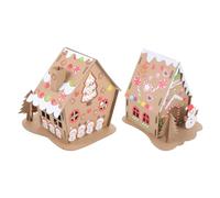 VOSAREA 2 Ensembles de Petites Maisons de Noël en Papier Soi-même pour Garçon et Filles, Décoration DIY Sûre Détails Créatifs, pour Décorer Le Salon à Noël Plusieurs Styles