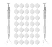 VOSAREA 2 Ensembles Outils de Nail Art avec Éponges Douces et Pince de Préhension Mini Blocs Éponge pour Ombre et Dégradé Accessoires Manucure Réutilisables pour Salon et Débutants