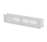 VOSAREA 2 Pièces Aération de Meuble, Cache Aération Rectangulaire Blanche en Alliage D'aluminium, Grille Dense à Clipser, pour Appareils Encastrés et Plinthe D'armoire, Anti-Petits
