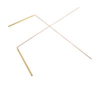 VOSAREA 2 Pièces Baguettes de Sourcier en Laiton Or pour Chasse Trésor Détection Polyvalente et Utilisation Facile en Exploration Agricole