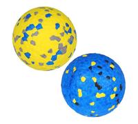 VOSAREA 2 Pièces Balles pour Chiens Résistantes Mastication Jouets Interactifs Étanches Etpu Design Nettoyant Les Dents Lot pour Chiots et Chiens Adultes