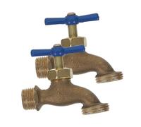 VOSAREA 2 Pièces Connecteur de Robinet Mural Valve Arrêt pour Tuyau Arrosage Jardin Mural Facile Grand Débit Accessoire pour Robinet Extérieur