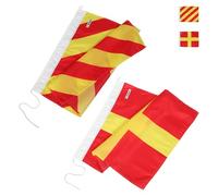 VOSAREA 2 Pièces Drapeaux de Code International, Pavillon de Signalisation Nautique, Polyester, Installation Simple, Haute Visibilité, pour Navire et Bateau, Usage Marin et Fête Nautique,