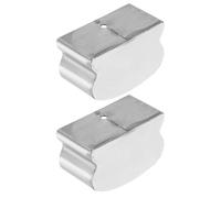 VOSAREA 2 Pièces Embouts de Main Courante en Acier Inoxydable, Capuchons de Garde-corps pour Rambarde de Terrasse, Argenté, 74,5mm, pour Main Courante en Bois, Escalier et Couloir