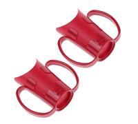 VOSAREA 2 Pièces Gobelet Rouge en Plastique à Deux Poignées, Bec Incliné | Position Fixe, Bord Biseauté et Base Stable, pour Patients Dysphagiques et Prise