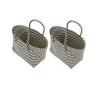 VOSAREA 2 Pièces Paniers De Rangement Avec Poignées Panier à Légumes Pour Bacs De Rangement