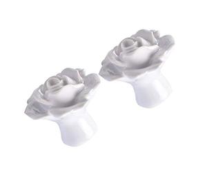 VOSAREA 2 Pièces poignée en céramique poignée d'armoire pour boutons en céramique Boutons de tiroir en pour commode Poignées de tiroir décoratives en