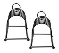 VOSAREA 2 Pièces Porte-toasts de Comptoir en Métal Noir, Support Fentes | Structure Ouverte, Bords Polis et Surface Lisse, Service Soigné pour Buffet, Petit Déjeuner, Pains Grillés