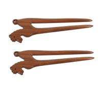 VOSAREA 2 Pièces Wood French Hair Pins Lightweight Chinese Style Hairpin Traditional Zodiac Horse Hair Sticks For Buns And Chignons Spring Festival Accessories