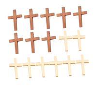 VOSAREA 20 Pièces De Charms Croix En Bois - Pendentifs Religieux Pour Bijoux - Rétroviseurs Et Bracelets Accessoires Décoratifs Pour Colliers Et Décorations Personnalisées