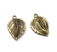 VOSAREA 20 Pièces Pendentif Feuille en Alliage, Style Vintage | Décor Nature au Look Bronze, pour Loisirs Créatifs, Marque-pages, Fermetures Éclair
