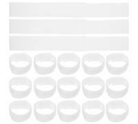 VOSAREA 20 Pièces Sangles de Bottine pour Chien et Chat, Design Antidérapant, Nylon et Polyester, Faciles à Mettre et Enlever, pour Promenades Quotidiennes en Extérieur, Couleur Blanc