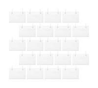 VOSAREA 20pcs Porte-étiquettes de Prix en Pvc avec Double Fermeture à Clip, Design à Double Crochet pour Étagères et Paniers en Supermarchés et Cuisines, Affichage Clair Facile