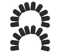 VOSAREA 20pcs Silicone Drumstick Tip Covers Drum Mute Replacement Caps with Professional Appearance for Standard Drumsticks Silent Practice Accessories