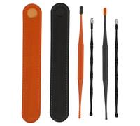 VOSAREA 2ensembles Outils Nettoyage Oreille Acier Inoxydable Résistants Corrosion Cuillères à Cire Oreille Rotatives pour Dissolvant de Cérumen Kit Portable Cuillères Couleur Aléatoire