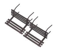 VOSAREA 2pcs Bancs Miniatures en Fer Noir pour Décoration de Petite Maison Détails Réalistes, pour Paysage Micro et Accessoires Miniatures