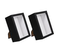 VOSAREA 2pcs Boîte En Bois Cadre En Bois Deep Box Afficher Pour Photos Fleurs Séchées Fleurs Image Image For Wall