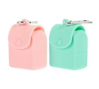 VOSAREA 2pcs Sachets en Silicone avec Crochet, Pochette de Rangement Résistante à L’Usure Dommages, pour Plage et Fête, Boîte de Stockage de Bouton