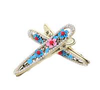 VOSAREA 2pièces Baguettes à Cheveux Chinoises Métal Petites Pinces Décoratives à Motif Floral pour Femmes Accessoires de Coiffure Traditionnels