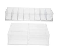 VOSAREA 2pièces Organisateur De Cosmétiques Acrylique Support De Rangement pour Bijoux Et Coiffeur Plusieurs Compartiments Facile à Nettoyer